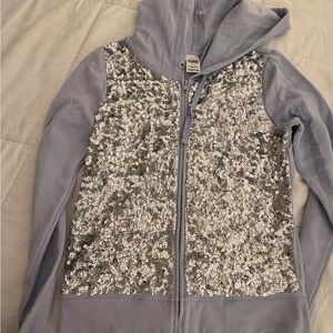 PINK Victoria's Secret Kids Silver Sequin Jacket